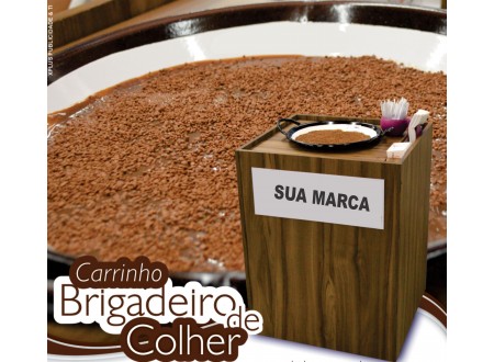 CARRINHO GOURMET BRIGADEIRO DE TACHO- BRIGADEIRO GOURMET CARRINHO MADEIRA